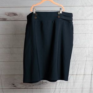 Navy Pencil Skirt